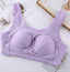 Plus Size Cotton Wireless Bra - Quake-Proof Sleep Top with Removable Pads