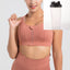 Front Zipper Seamless Sports Bra - Wireless Push-Up Active Wear