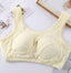 Plus Size Cotton Wireless Bra - Quake-Proof Sleep Top with Removable Pads
