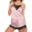 Silk Satin Lace Pajama Set - Sexy Babydoll Nightwear