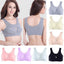 Plus Size Cotton Wireless Bra - Quake-Proof Sleep Top with Removable Pads