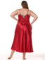 Large size silk nightdress