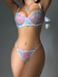 French Lace Lingerie, Ultra-thin Cup Bra And Thong Set