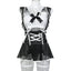 Sheer Mesh Maid Lingerie Set With Straps 4 Pieces
