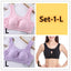 Plus Size Cotton Wireless Bra - Quake-Proof Sleep Top with Removable Pads