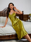 Solid Color Nightgown Lingerie Loungewear Slip Dress