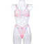 Two-piece Butterfly Three-dimensional Embroidery Sexy Lingerie