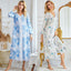 Ladies Long Sleeve Printed Nightdress European And American Loose Printed Nightdress