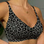 Leopard Print Seamless Push-Up Bra - 3/4 Cup Vest Style