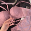 Lace Bra and Lingerie Set - Halter 3/4 Cup Support