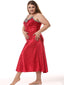 Large size silk nightdress