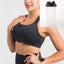 Front Zipper Seamless Sports Bra - Wireless Push-Up Active Wear