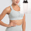 Front Zipper Seamless Sports Bra - Wireless Push-Up Active Wear