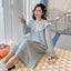 Cotton long sleeved cute nightdress
