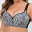 European And American Cup Extra-large Leopard-print Bra Wireless Tank-style Front-closure Lingerie