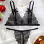 Lace Sheer Two-Piece Lingerie Set For Women