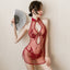 See-Through Lace Nightdress - Transparent Cheongsam Lingerie