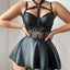 PU Binding Band Slim-Fit Nightclub Uniform - One-Piece Dress