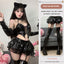 Catgirl Uniform Lingerie Set with Leather - Cosplay Costume