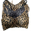 Leopard Print Seamless Push-Up Bra - 3/4 Cup Vest Style