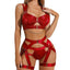 Strappy Underwire Push-Up Lingerie Set - Sexy Two-Piece
