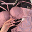 Lace Bra and Lingerie Set - Halter 3/4 Cup Support
