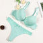 Fluorescent Blue Push-Up Lingerie Set - Women's Bra