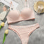 Women's Lingerie Set - Pink, Cute And Comfortable Push-Up Bra