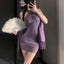 Chinese Style Purple Shawl Cardigan - Cheongsam Lingerie
