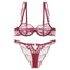 French Ultra-thin Pure And Seductive Embroidered Lace Lingerie Set