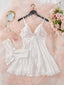 V-Neck Lace Camisole Lingerie Set - Sleepwear & Nightdress