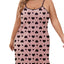 Heart Printing Nightdress Women's Suspenders