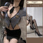 Police Officer Uniform Lingerie Set - See-Through Roleplay Costume