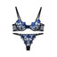 Hollowed-Out Sheer Mesh Bra Set - Three Piece Lace Lingerie