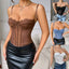 Lace Spaghetti Strap Corset Bustier - Open Back Bodyshaper Camisole