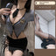 Police Officer Uniform Lingerie Set - See-Through Roleplay Costume