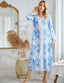 Ladies Long Sleeve Printed Nightdress European And American Loose Printed Nightdress
