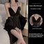 Satin Big Bowknot Lingerie with Chest Pad - Evening Dress Set