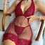 Casual Perspective Mesh Lace Lingerie - Sheer Style Set
