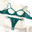 Lace Trimmed Lingerie Two-Piece Set - Delicate Polyester