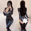 Roleplay Tight Spider Jumpsuit - Zipper Open Crotch Lingerie