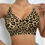 Leopard Print Seamless Push-Up Bra - 3/4 Cup Vest Style