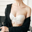 French Lace Gathered Strapless Bra - Elegant Underwire Bra | The Intimaire